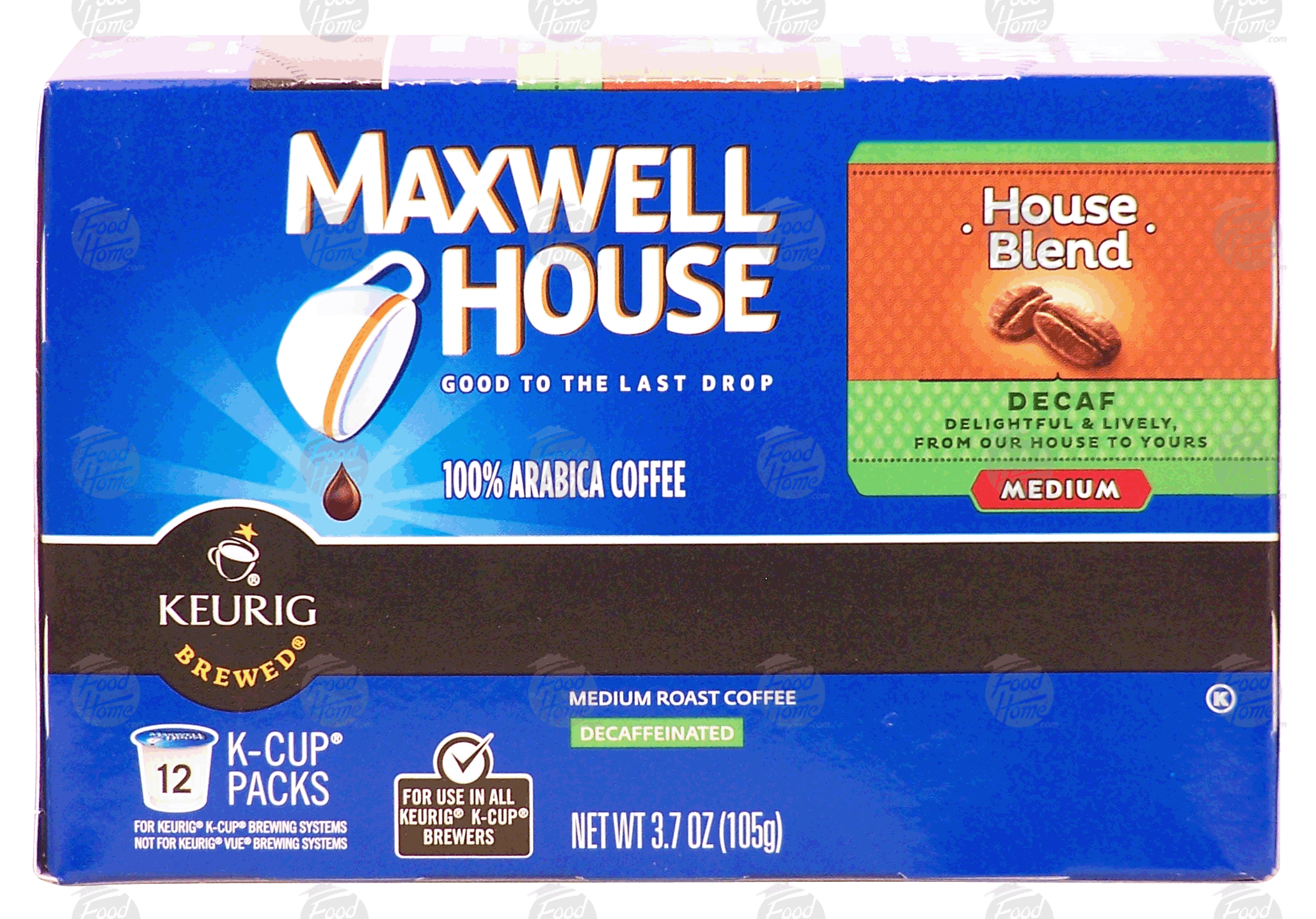 Keurig Maxwell House house blend, decaffeinated, medium roast coffee, 100% arabica, k-cup packs Full-Size Picture